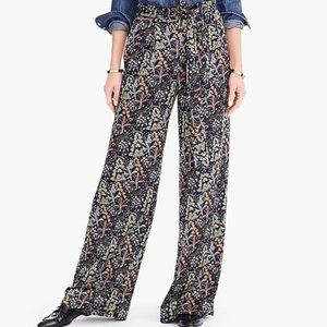 J.Crew Point Sure Jungle Print Crepe Wide Leg Pant